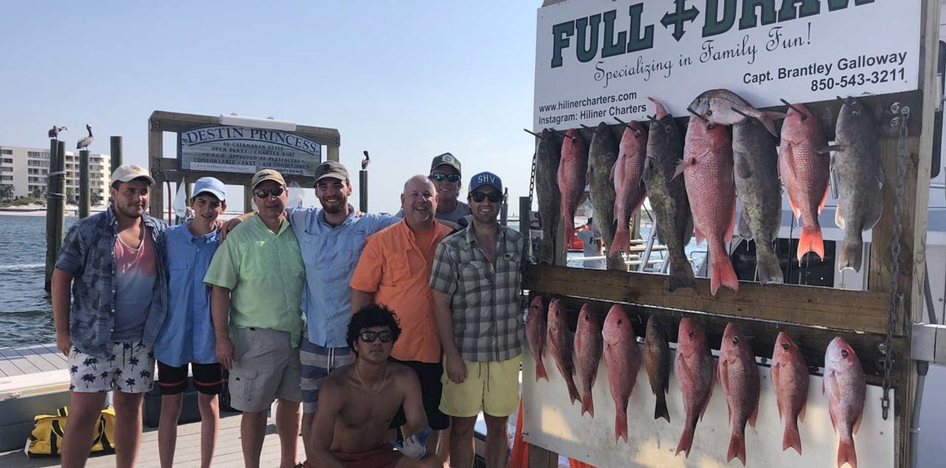 Happy expedition showing captured fish with HiLiner.